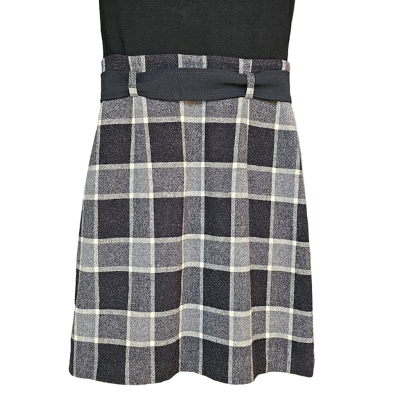 THEORY Loraine Virgin wool Angora Blend Sleeveless Plaid Skirt Dress - Picture 5 of 11